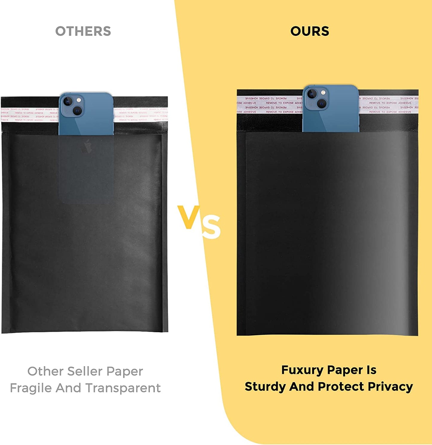 8.5x12 Kraft Bubble Mailer Padded Envelope #2 | Usable Size 8.5x11"| Black