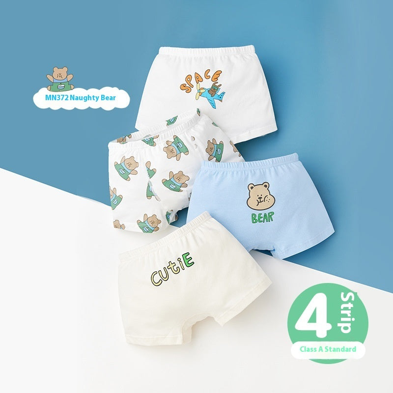 Children's Underwear Class A Pure Cotton Antibacterial Cartoon Boy