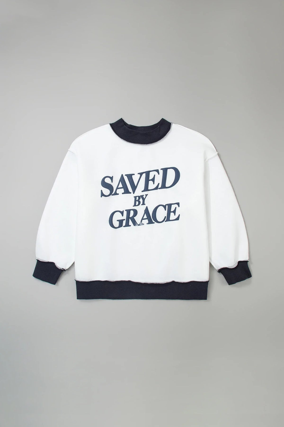 Plus Size Saved By Grace Mock Neck Sweatshirt