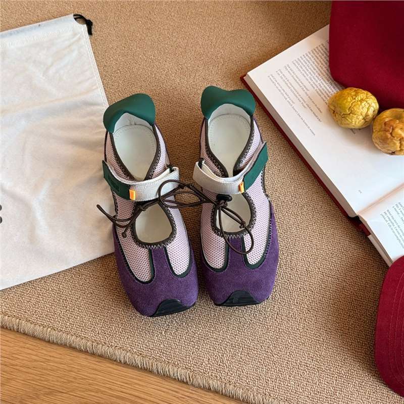 Fashionable Quirky Cute Sporty Functional Mary Jane Sandalsversatile Ballet Flats