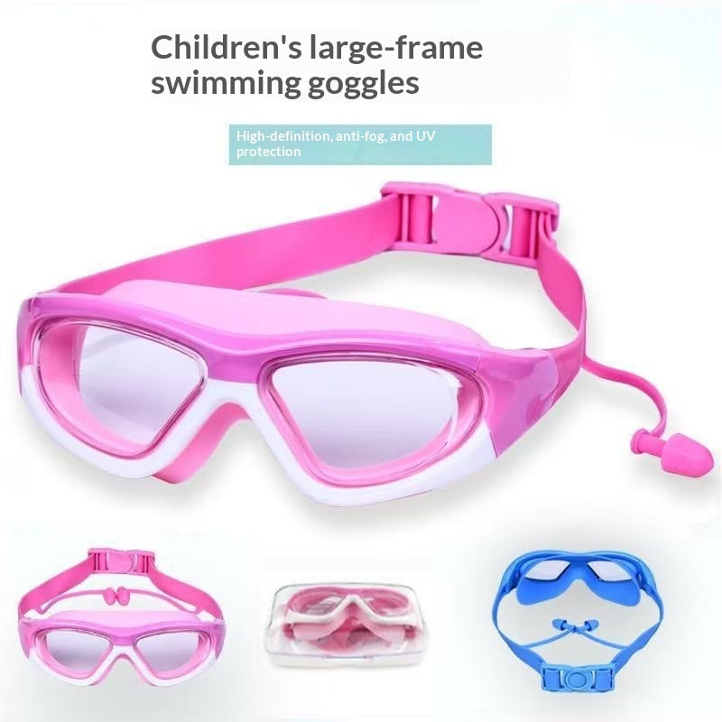 Childrens Anti-fog Swim Goggles With Built-in Earplugs