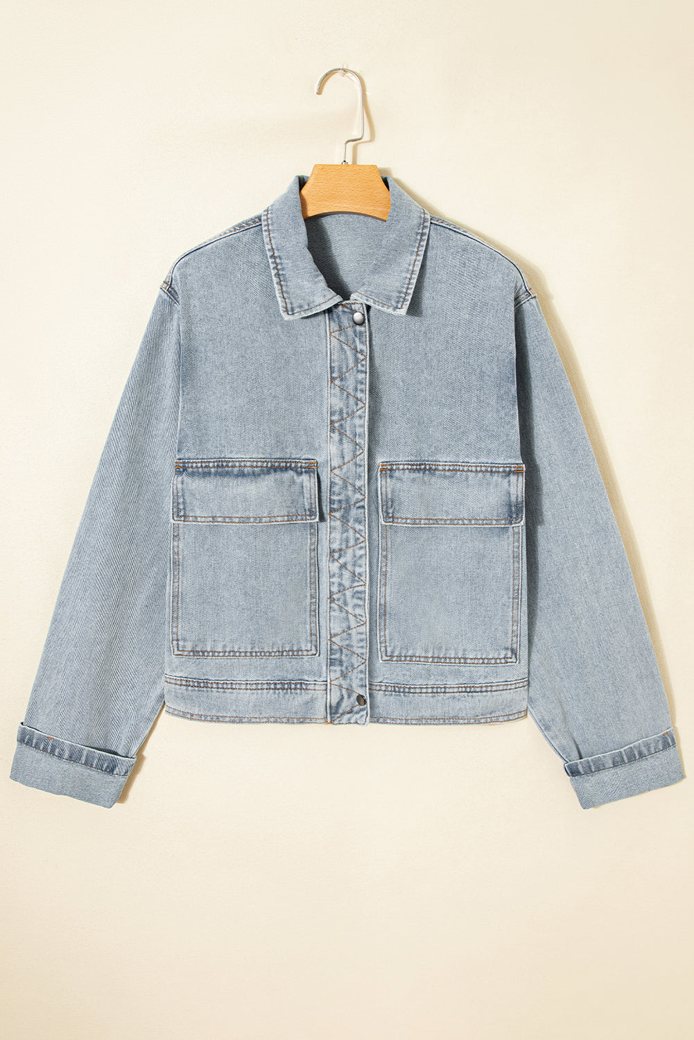 Sophia Zip Up Washed Jacket