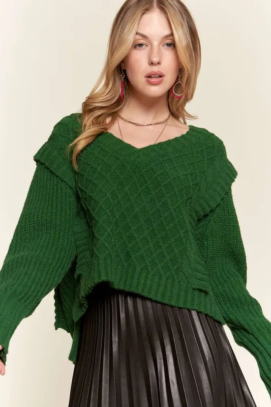 ADORA Ruffle Detail Adorable Sweater