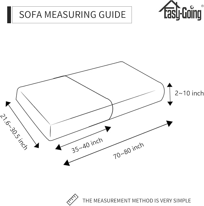 Easy-Going Stretch 2 Pieces Couch Cushion Cover