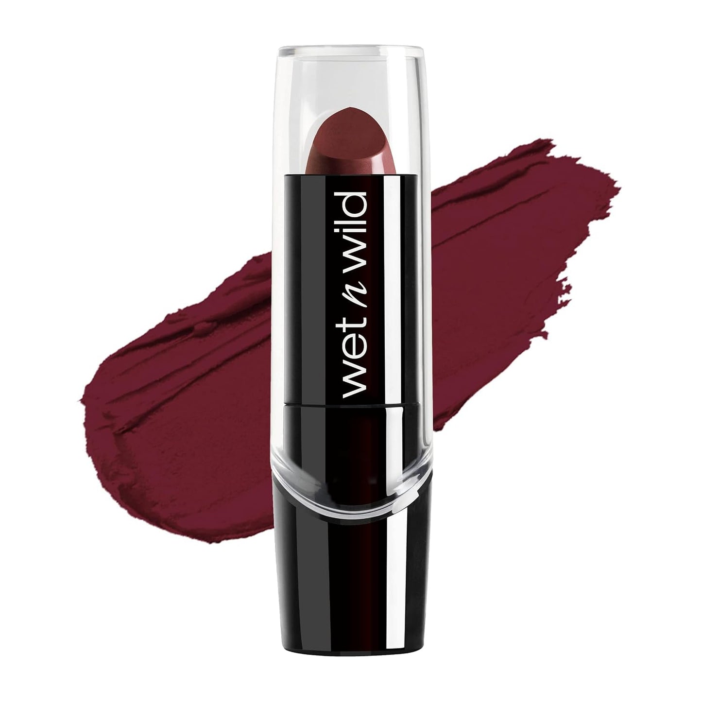 wet n wild Silk Finish Lipstick, Hydrating Rich Buildable Lip Color, Formulated with Vitamins A,E, & Macadamia for Ultimate Hydration, Cruelty-Free & Vegan - Dark Pink Frost