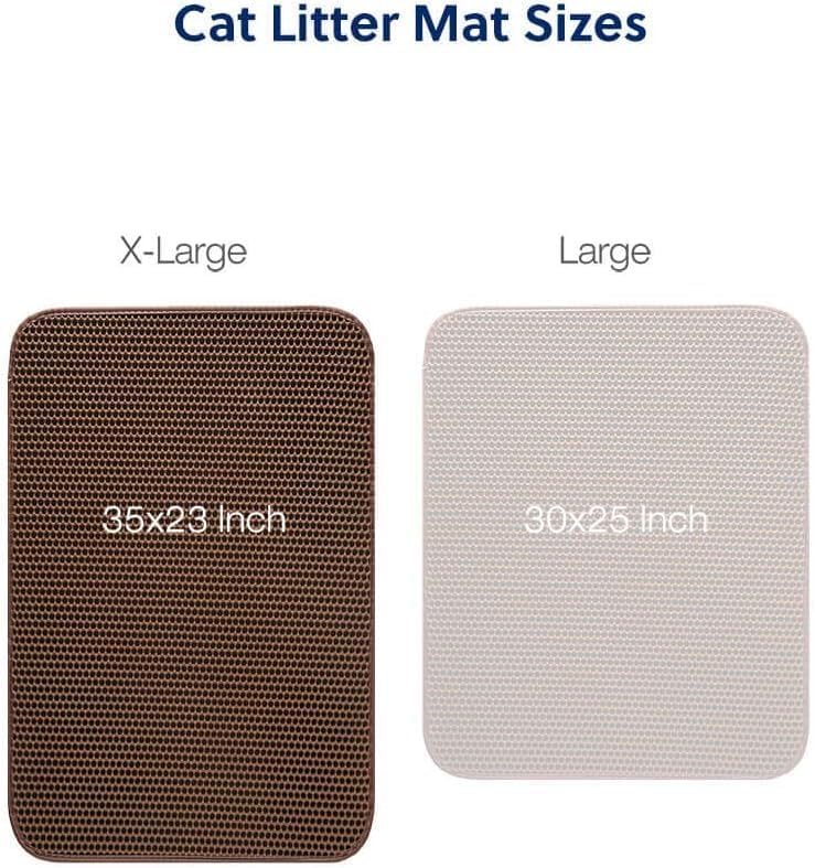WePet Cat Litter Mat, Kitty Litter Trapping Mat, Honeycomb Double Layer Mats