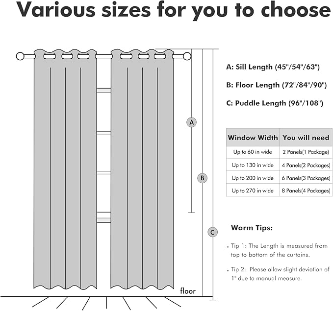 MIULEE 100% Blackout Linen Curtains