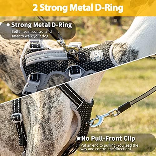 Huntboo Escape Proof Dog Harness, Secure Dog Harness No Escape, Fully