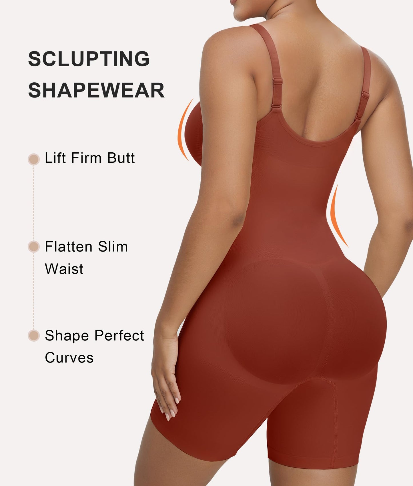 SHAPERX Women's Shapewear Bodysuit Tummy Control Seamless Zip-Up Body Shaper Waist Defining Silhouette