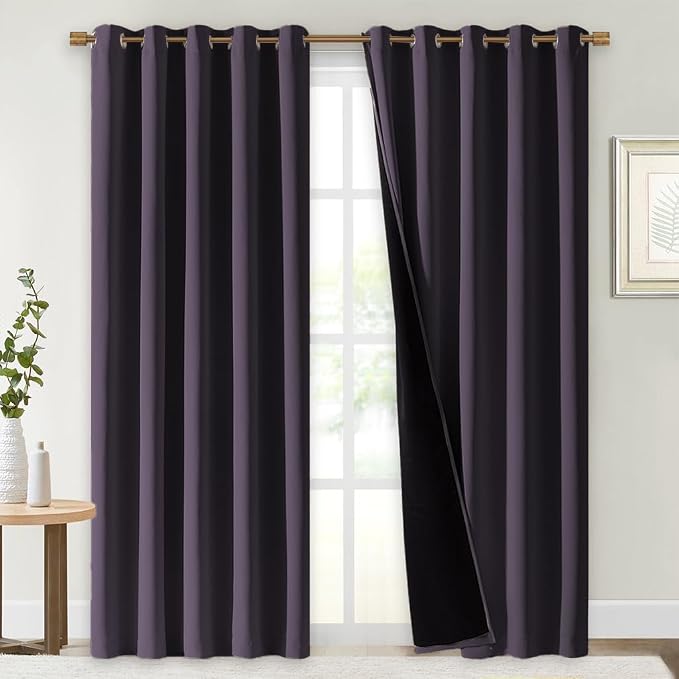 NICETOWN 100% Blackout Window Curtain Panels, 2 Pieces, Cold and Full Light