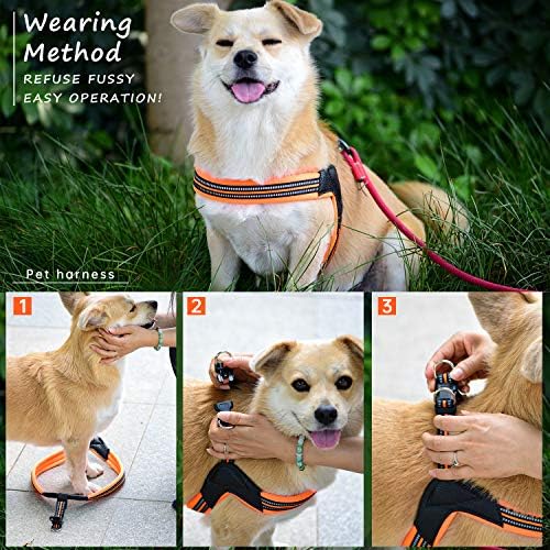 Dog Harness No Pull Ultra Soft Breathable Padded Pet Harness 2 Adjustable Botton