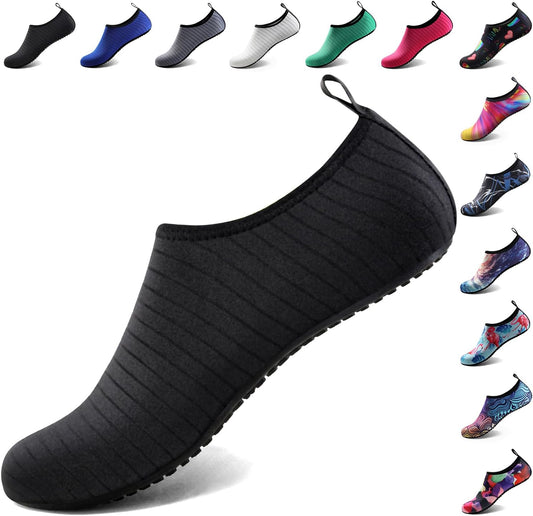 Water Shoes for Women Men Quick-Dry Aqua Socks Swim Beach Outfits Barefoot | Yoga Exercise Wear Sport Accessories Pool Camping Must Haves River Hiking Youth Adult