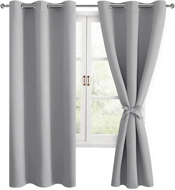 Blackout Curtains for Bedroom, 42 x 63 Inches Length, Window Curtains for