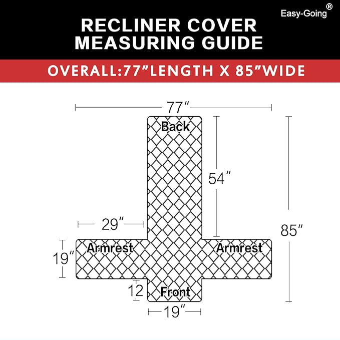 Easy-Going Reversible Couch Cover, Recliner 19 in, Water Resistant Furniture Mat