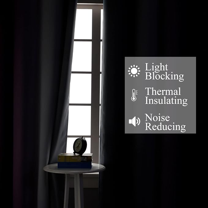 Purple and Grey Ombre Blackout Curtains