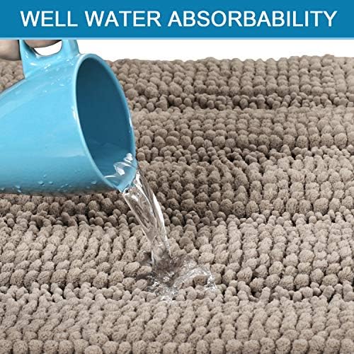H.VERSAILTEX Bath Rugs for Bathroom Non Slip Bath Mats Extra Thick Chenille