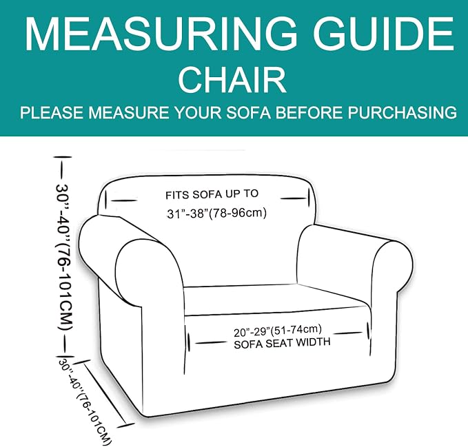 U-NICE HOME Stretch Recliner Chair Cover Armchair Slipcover, 1-Piece Chair cover