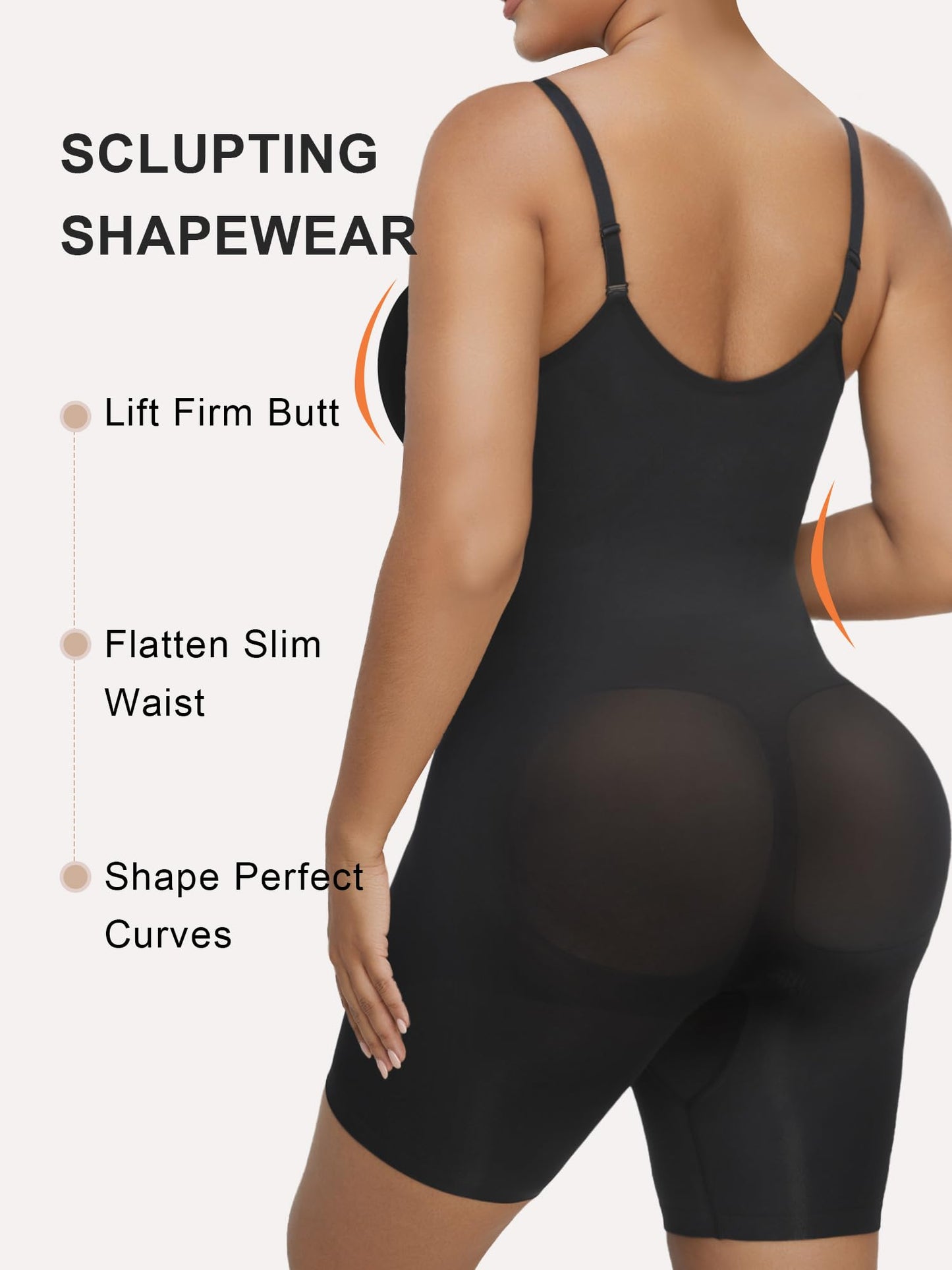 SHAPERX Women's Shapewear Bodysuit Tummy Control Seamless Zip-Up Body Shaper Waist Defining Silhouette