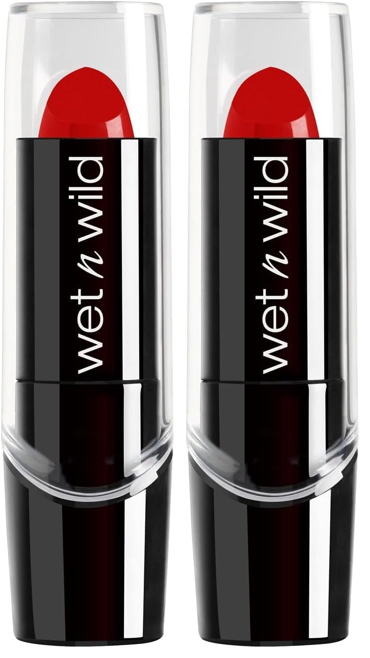 wet n wild Silk Finish Lipstick, Hydrating Rich Buildable Lip Color, Formulated with Vitamins A,E, & Macadamia for Ultimate Hydration, Cruelty-Free & Vegan - Dark Pink Frost