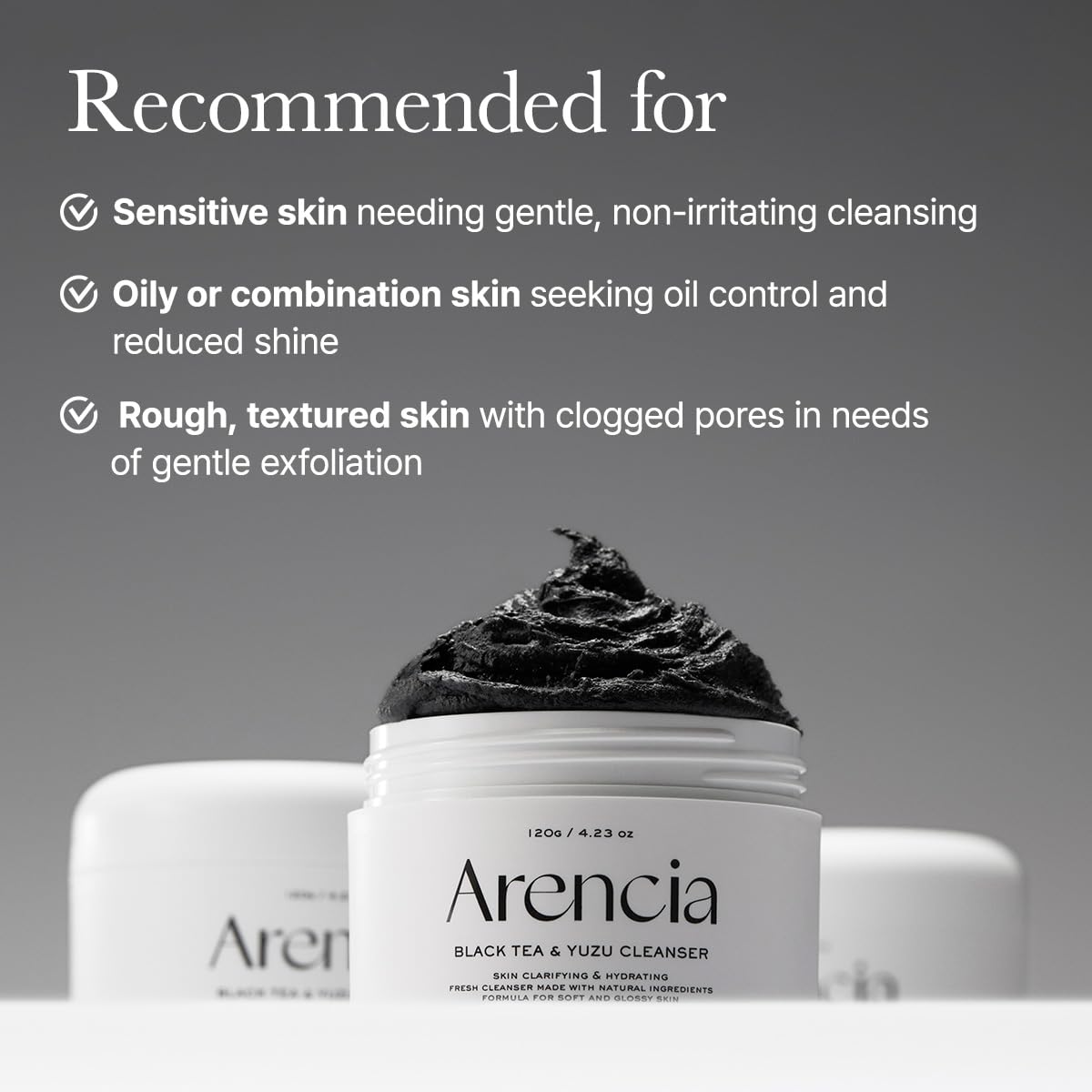 Arencia Black Tea & Yuzu Rice Mochi Cleanser