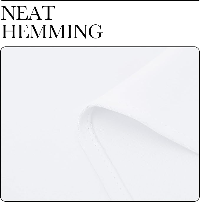 NICETOWN White Curtains, 50% Light Blocking Curtain Panels