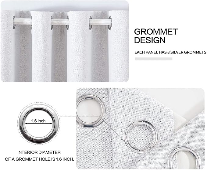 MIULEE 100% Blackout Linen Curtains