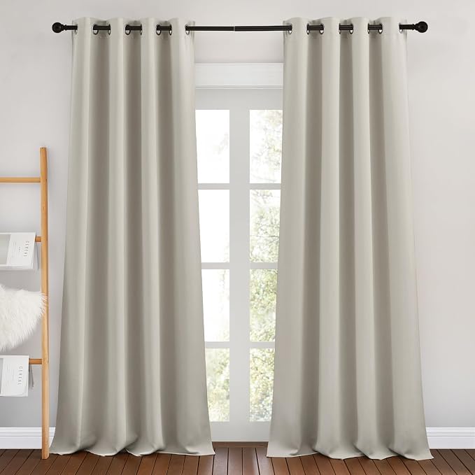 NICETOWN Natural Room Darkening Curtains