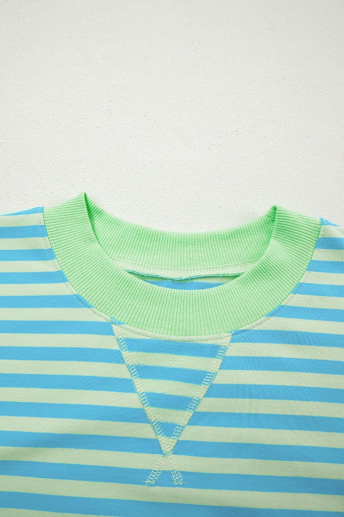 Stripe Colorblock Pullover & Pull-On Shorts Set