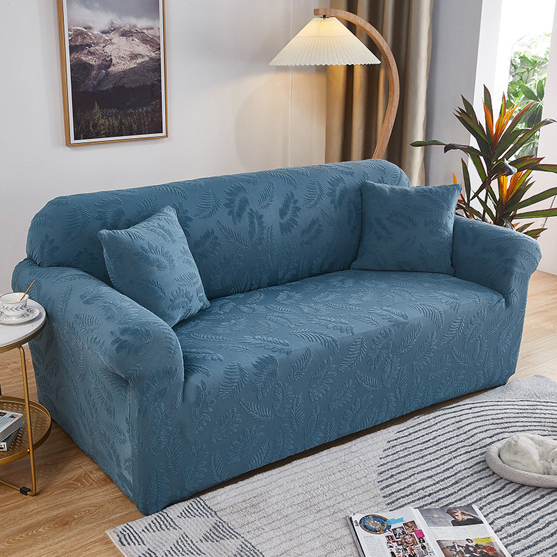 Solid Color Jacquard European Sofa Cover Stretch Fabric Craft