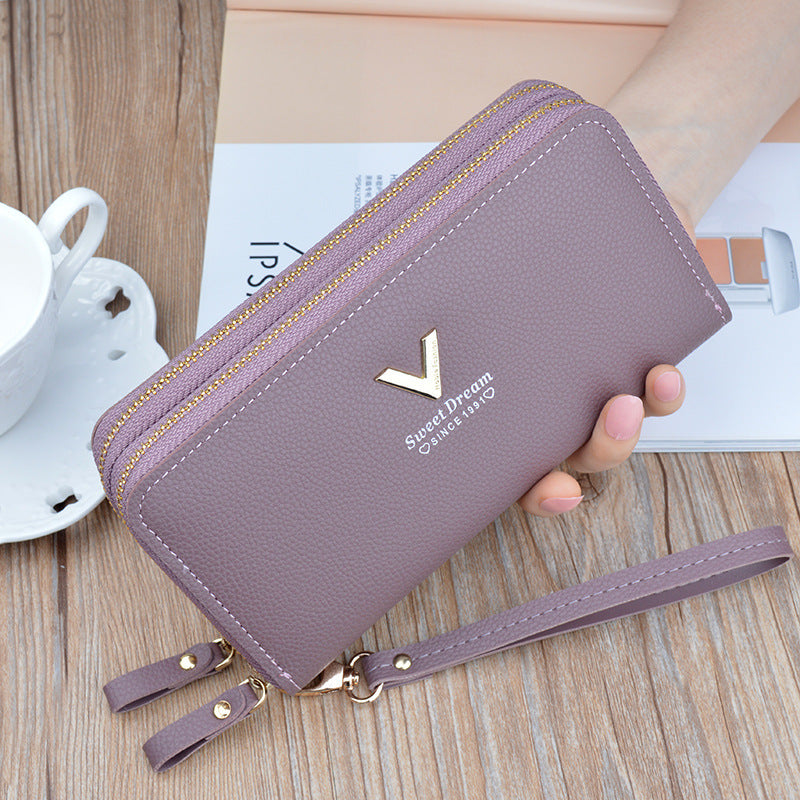 Women's purse long zipper