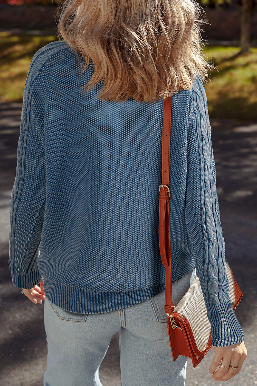 Aria Knit Sleeve Casual Sweater