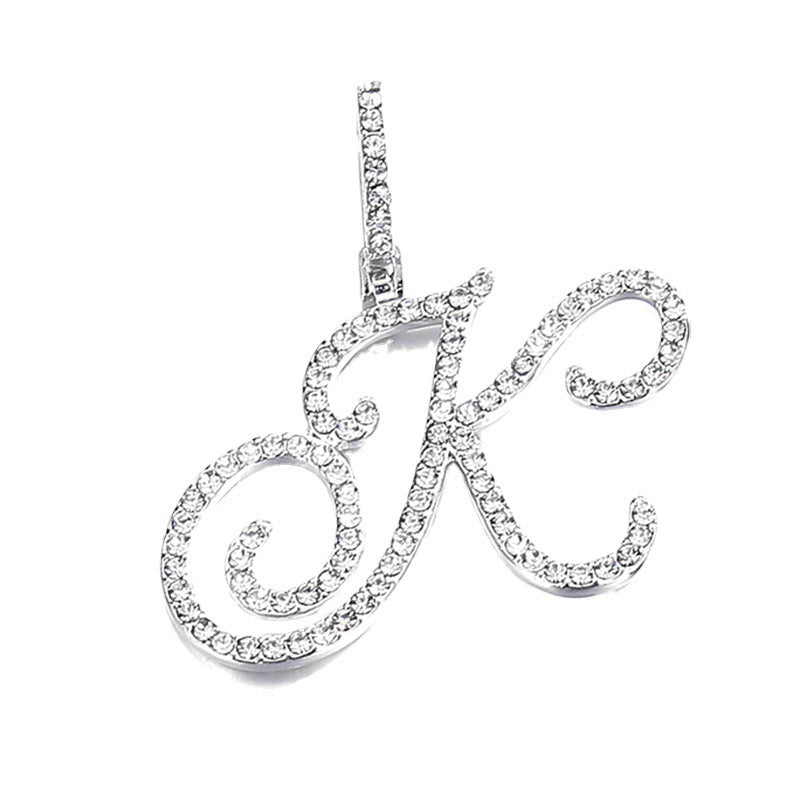 Hip hop accessories grass letter pendant melon seed buckle Cuban chain accessory