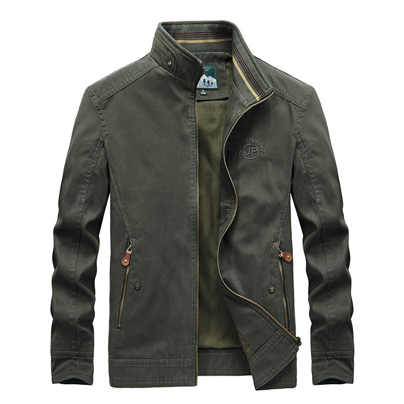 New Men's Casual Jacket Plus Size Stand Collar