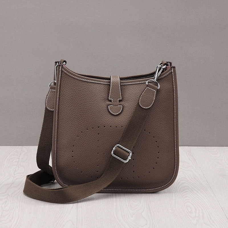 Women Litchi Stria Leather Crossbody Shoulder Togo Classic Purse Handbag Bags H