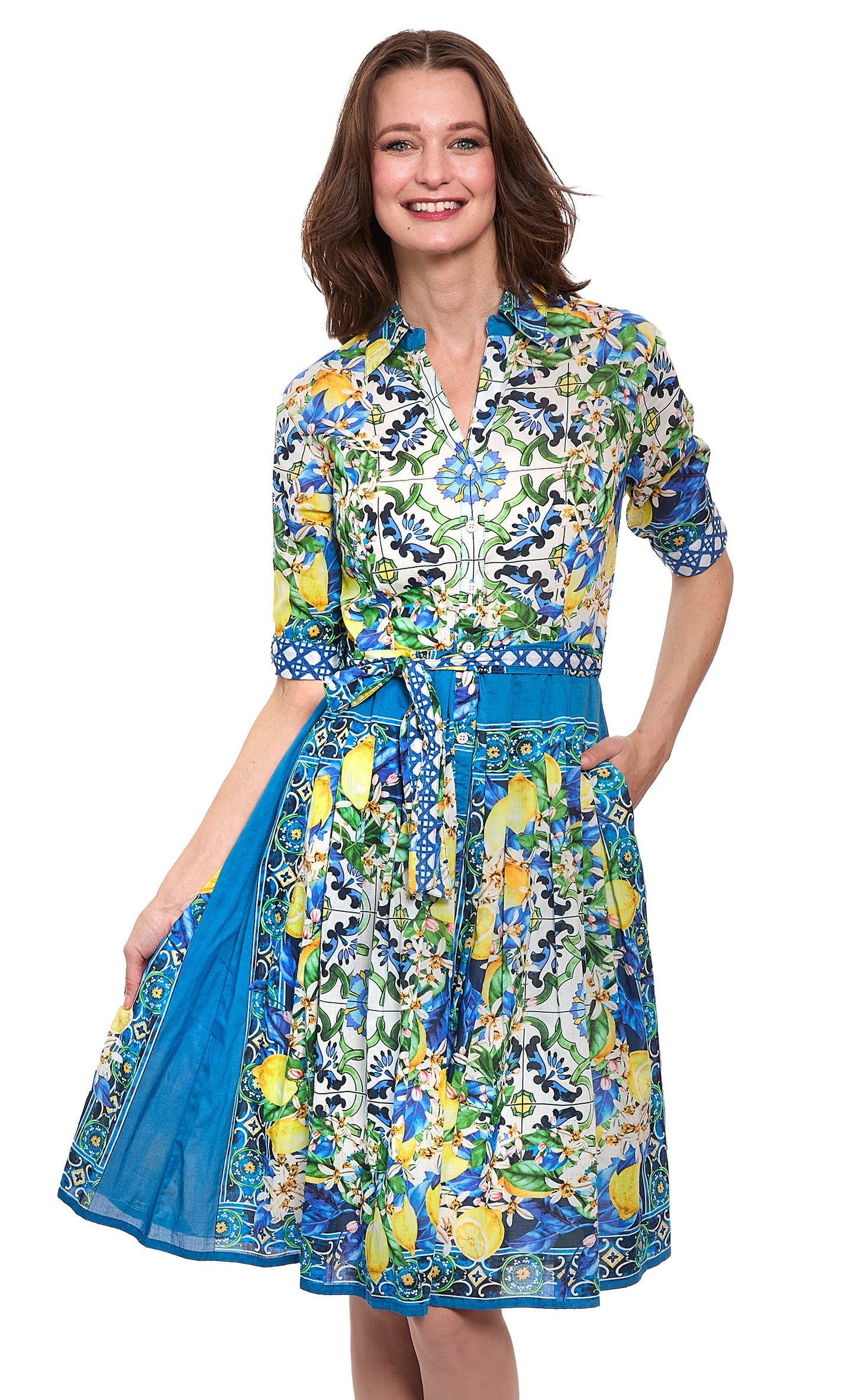 Mrs Maisel Lemons Print Cotton Voile