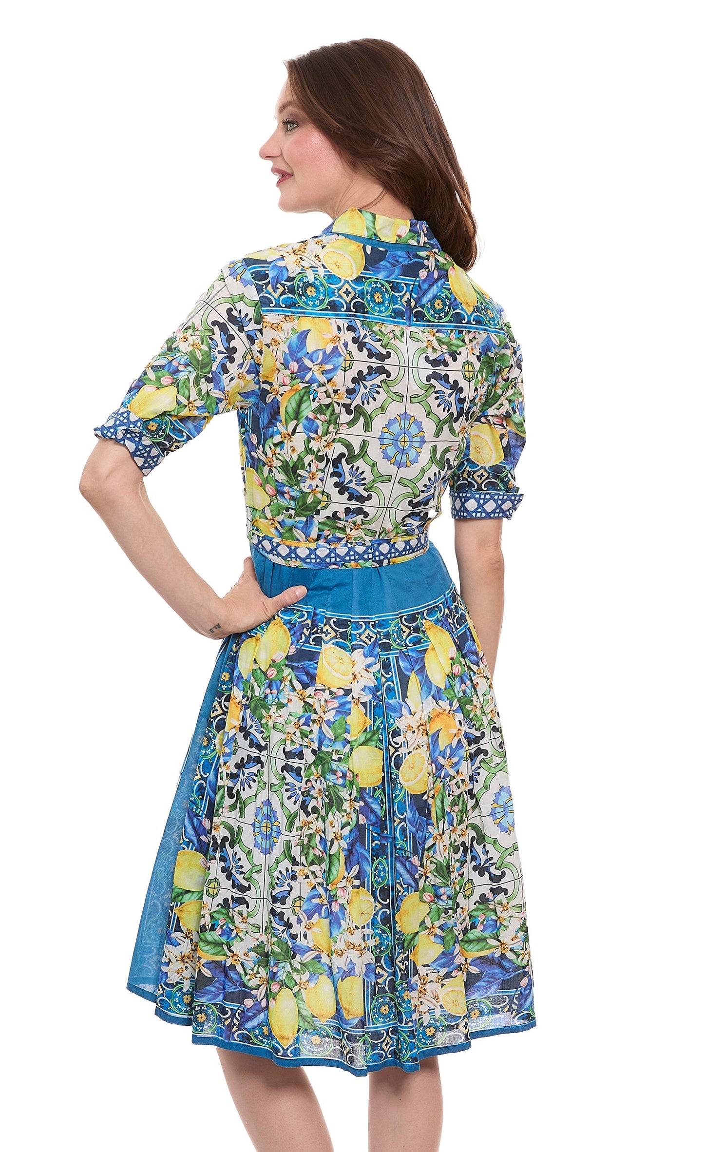 Mrs Maisel Lemons Print Cotton Voile