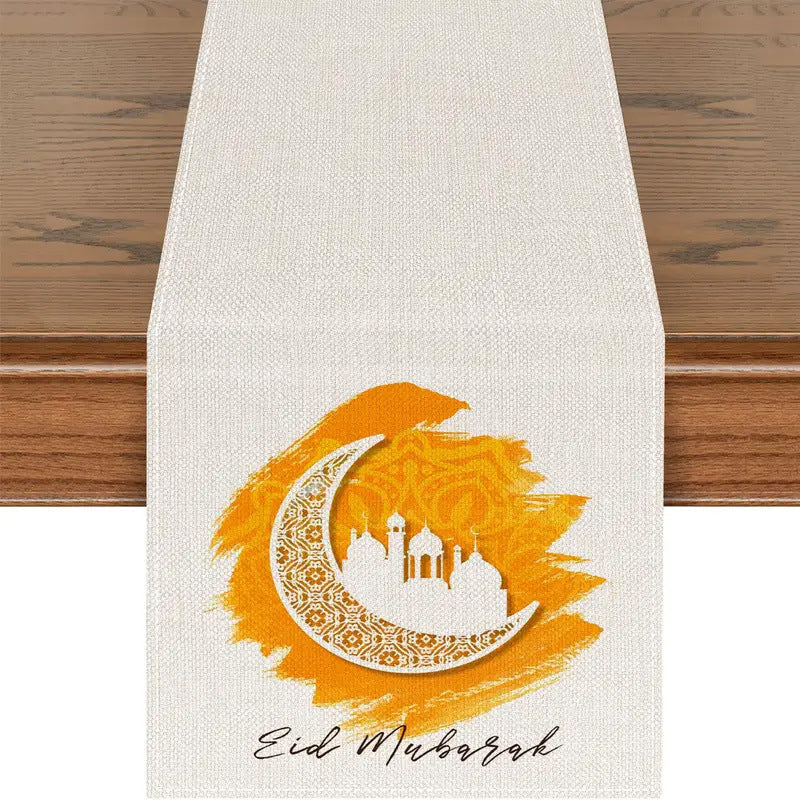 Printed Moon Castle House Tablecloth Home Decoration Party Festival Atmosphere Table Flag