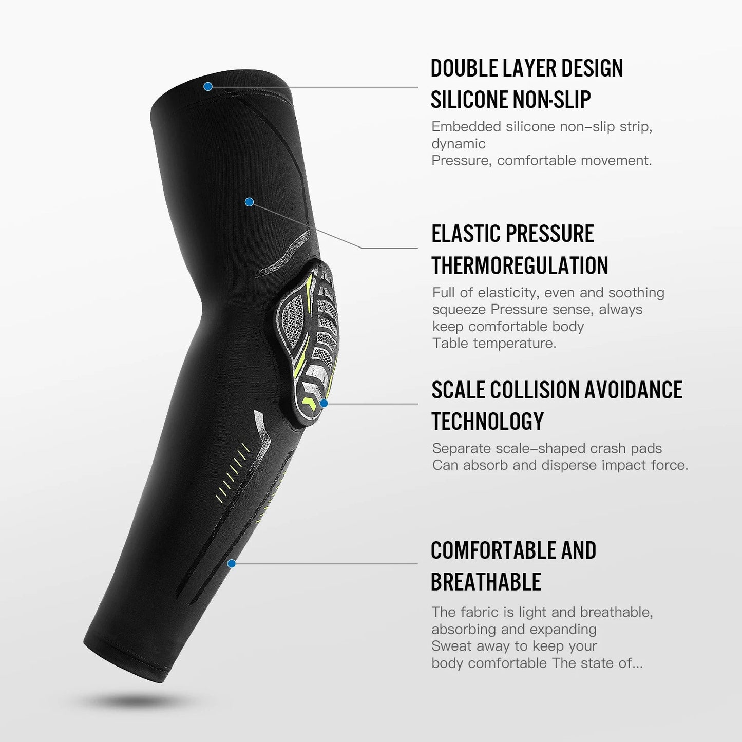 Honeycomb joint anti-collision basketball sports arm protection cycling outdoor running elbow protection