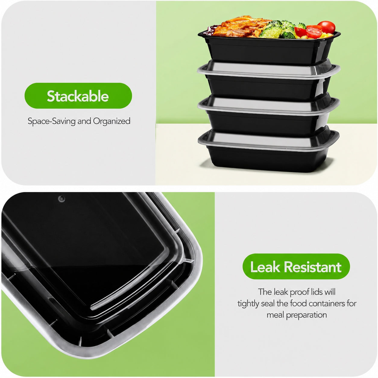 50 Pack 38OZ Meal Prep Containers Wholesale