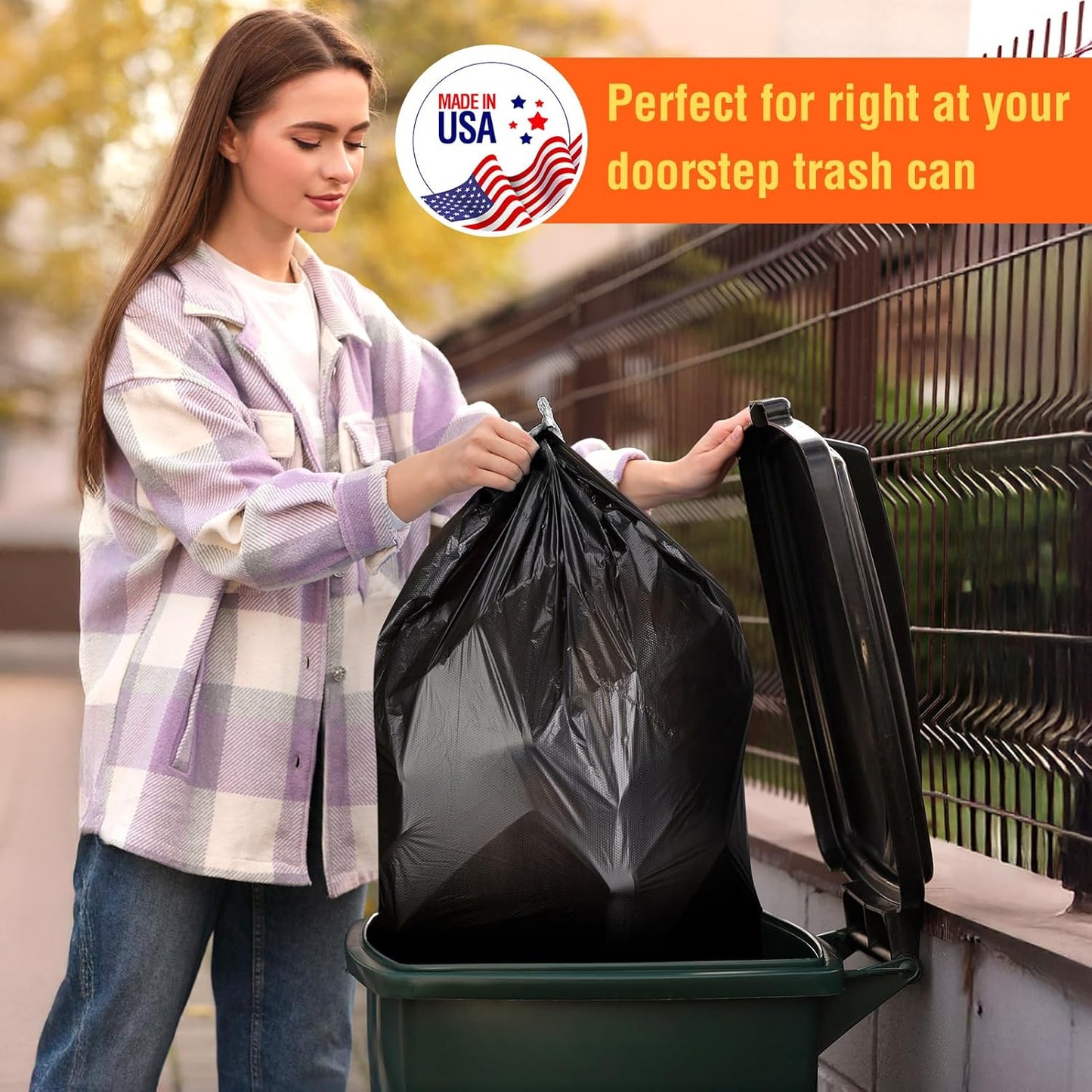 55-60 Gallon Trash Bags 100 Count 0.9Mil