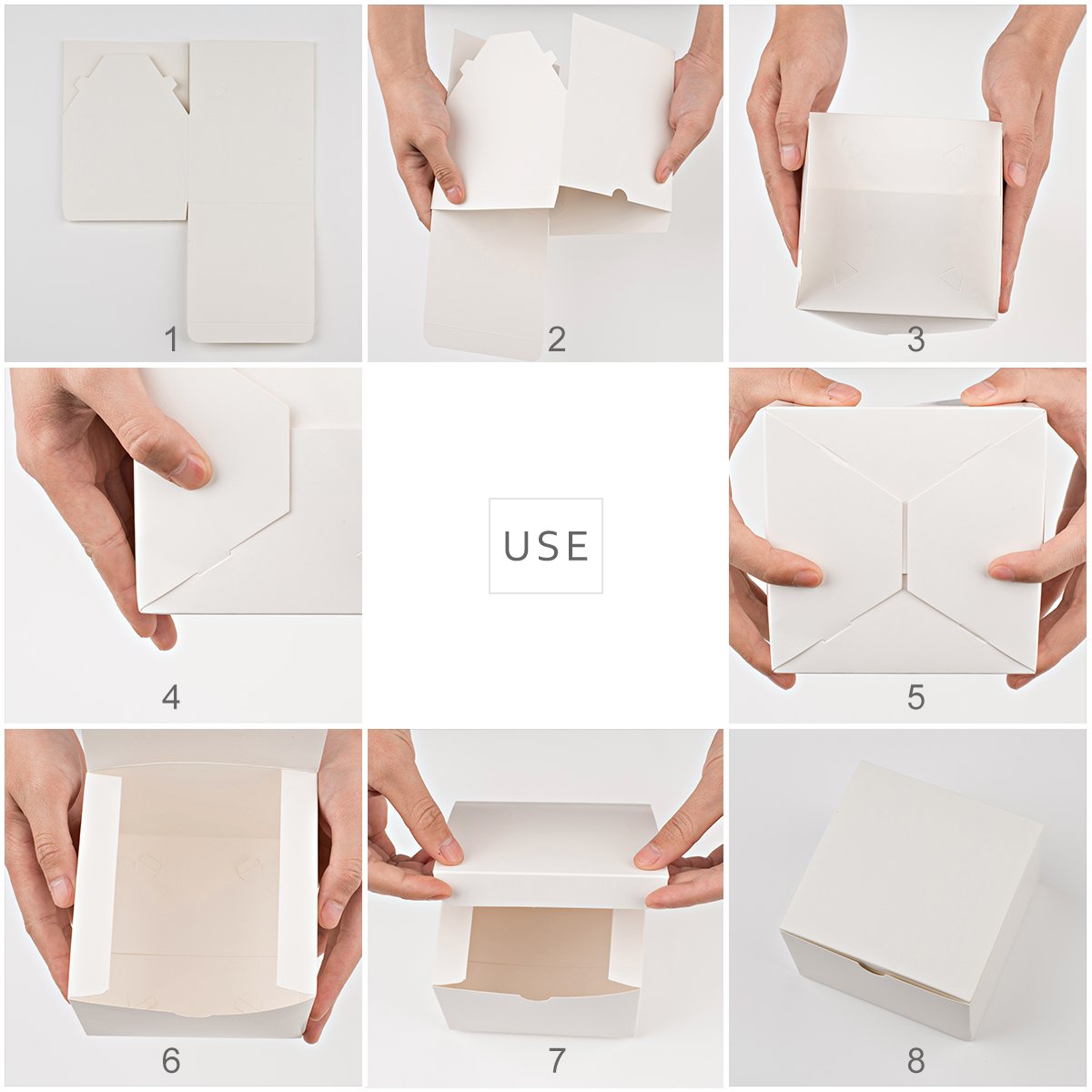 4x4x4 Inch Cardboard Gift Boxes with Lids