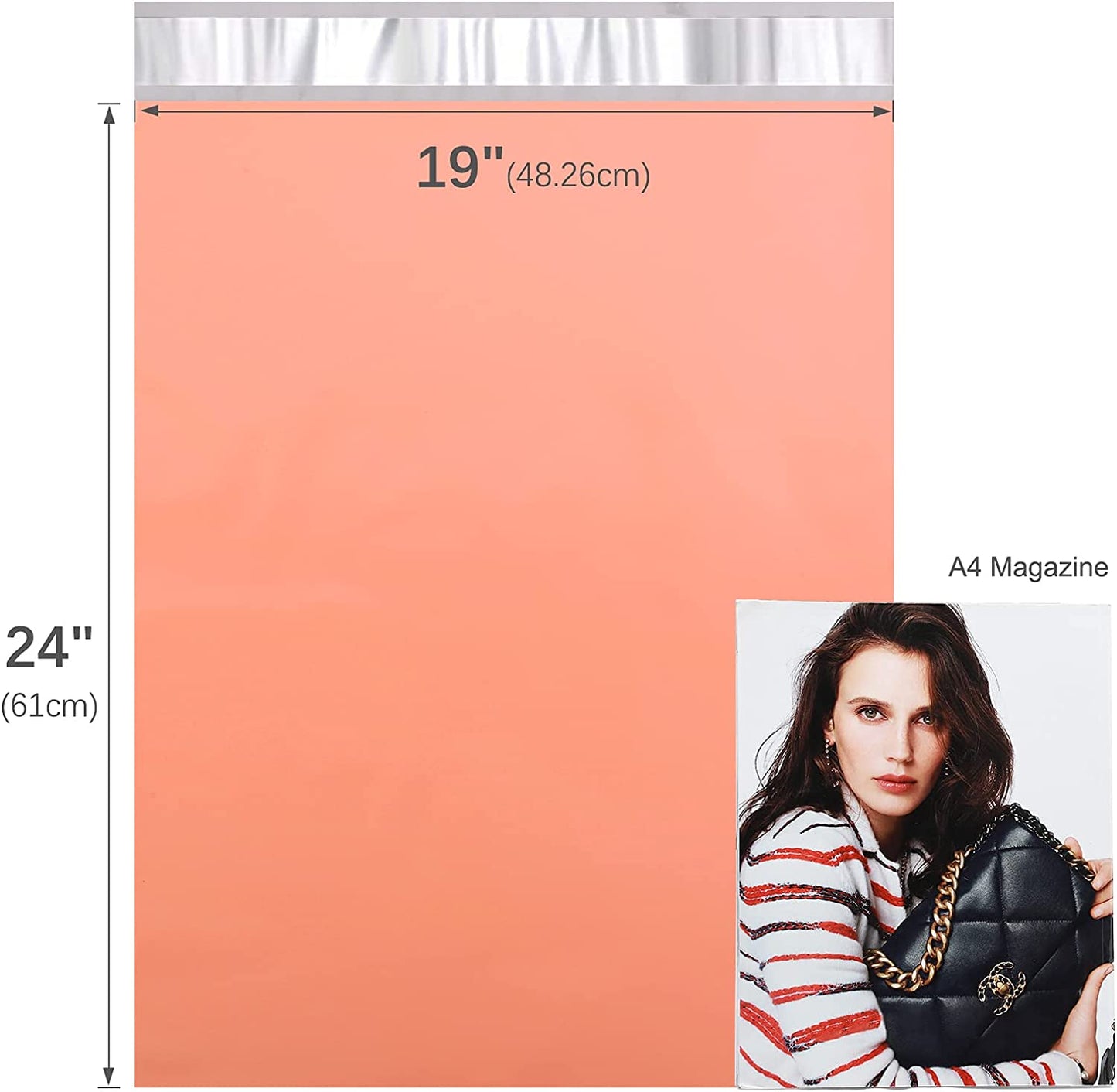 19x24 Poly Mailer Envelope Shipping Bags | Peach Pink