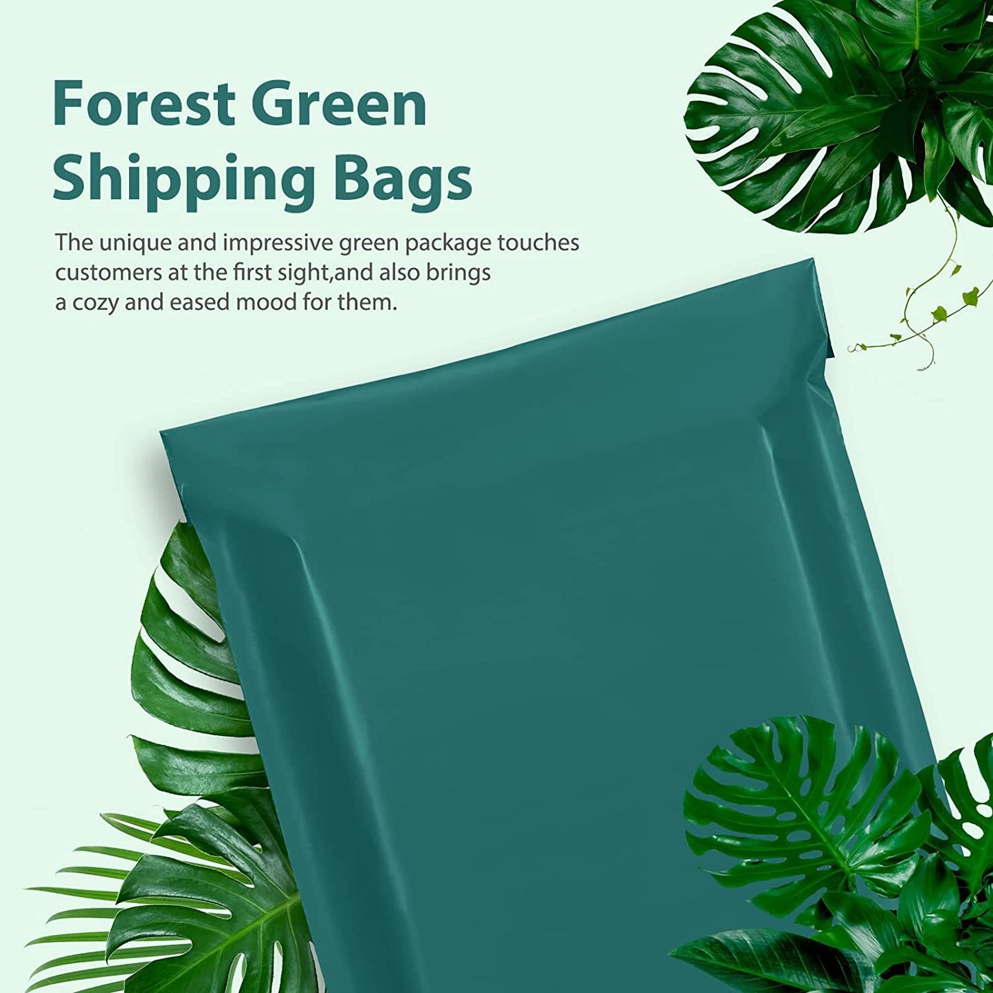 24x24 Poly Mailer Envelope Shipping Bags | Forest Green
