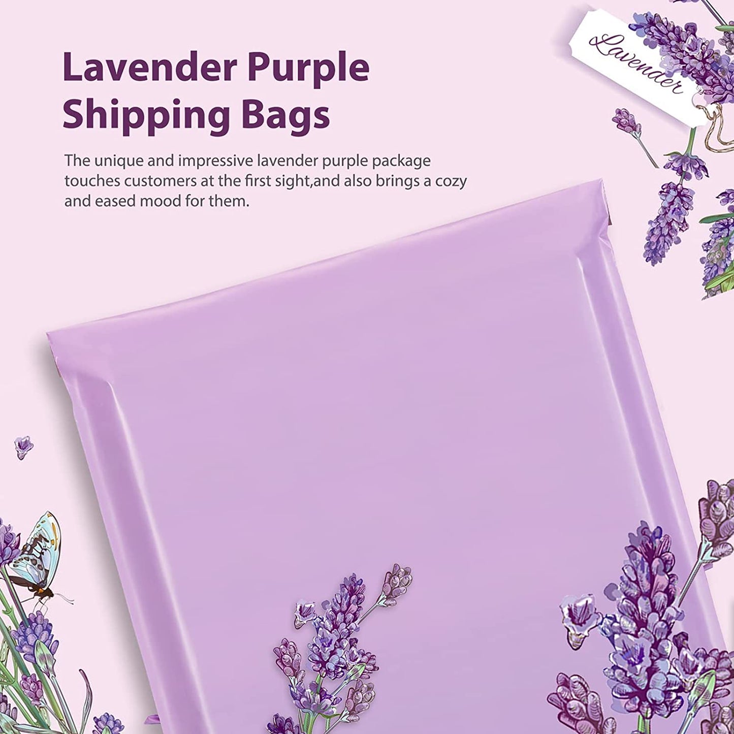 24x24 Poly Mailer Envelope Shipping Bags | Light Purple