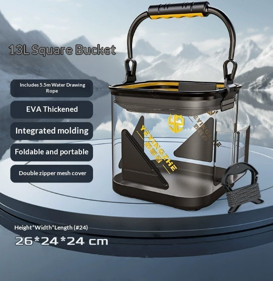 Thickened Transparent Fishing And Water-drawing Bucket
