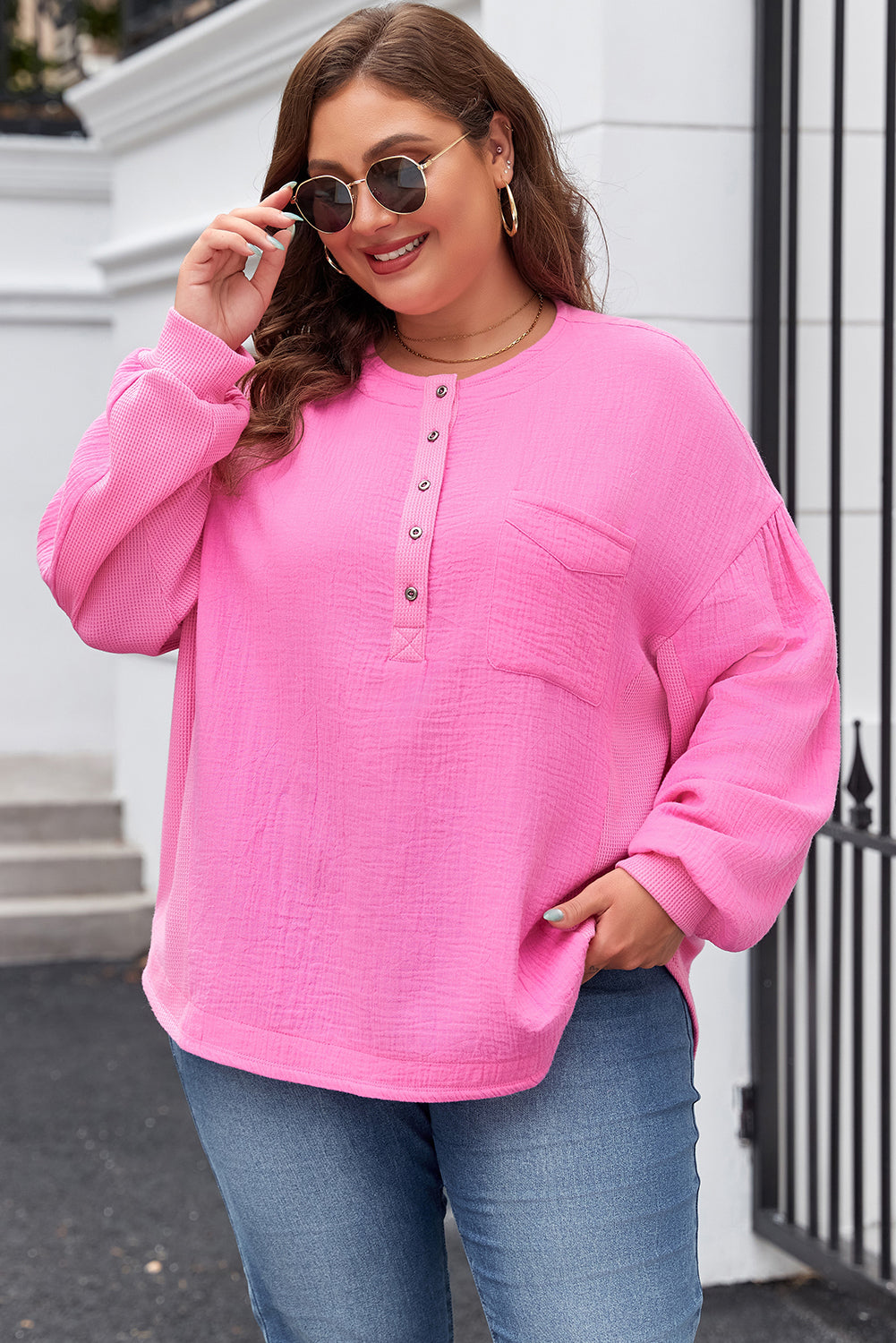Mavis Chest Drop Sleeve PLUS Top