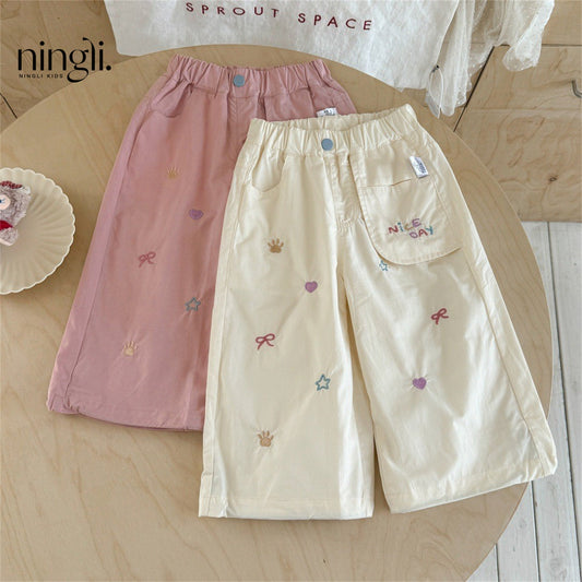 Girls' Workwear Children's Straight-leg Pants Western-style And Fashionable