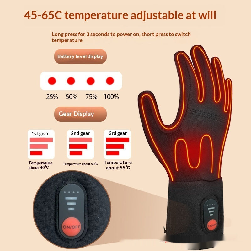Outdoor Mountaineering Rechargeable Heated Gloves