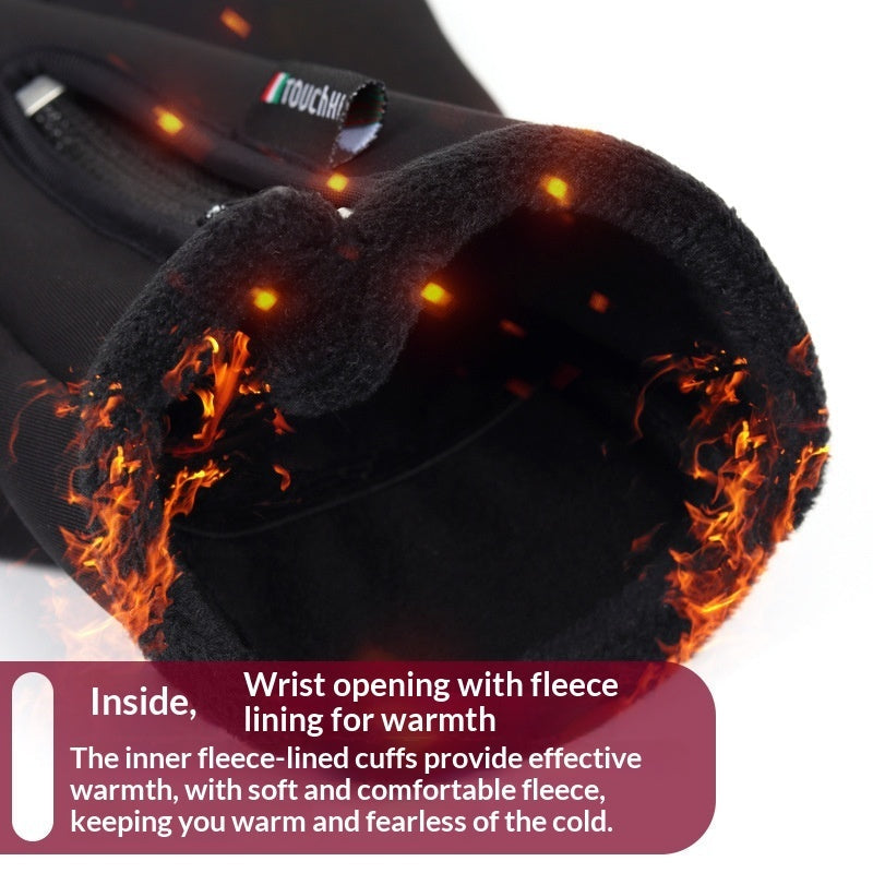 USB-heated Cycling For Men And Womenwinter Windproof And Cold-weather Gloves