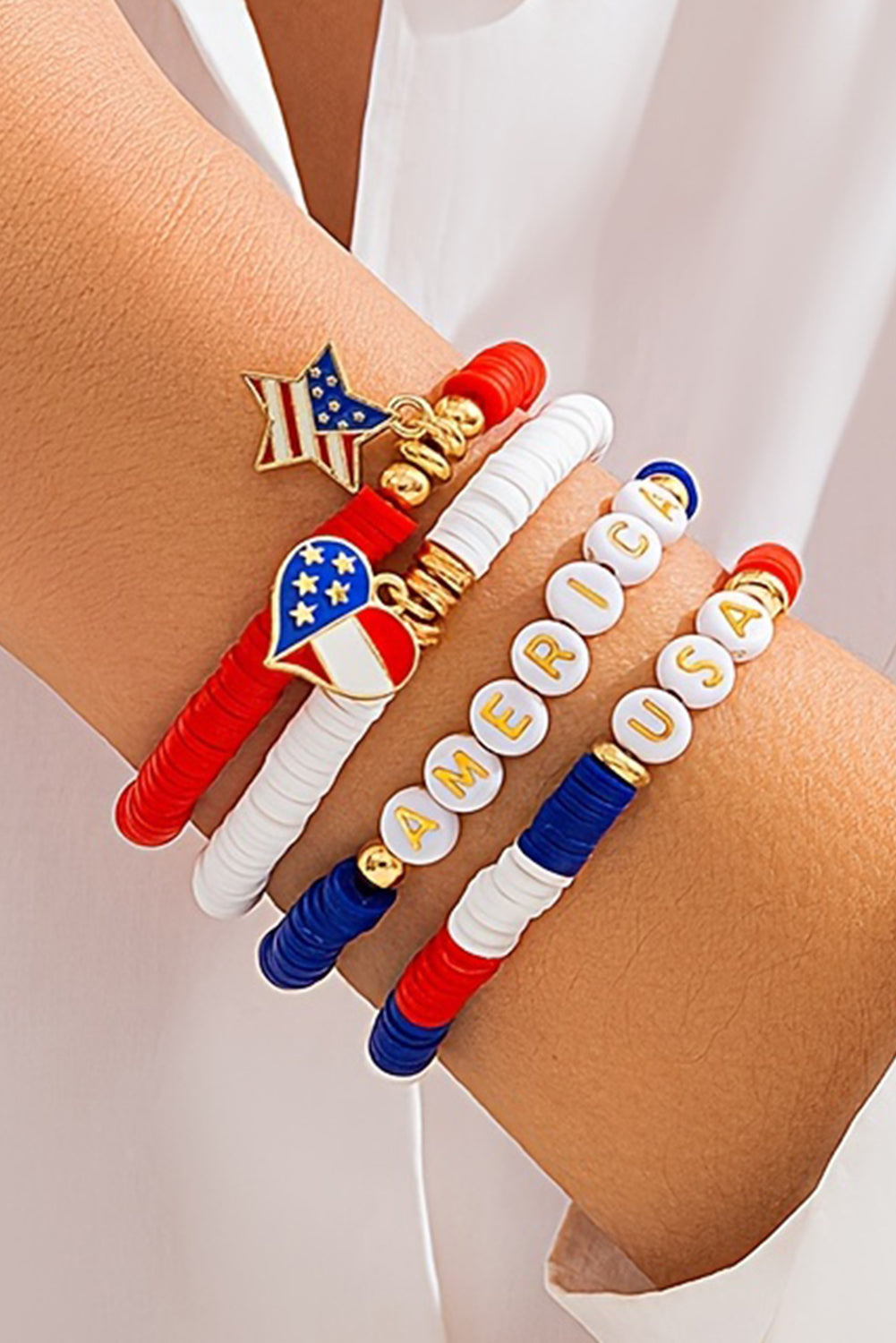 Harper Letter Beaded Bracelet Set